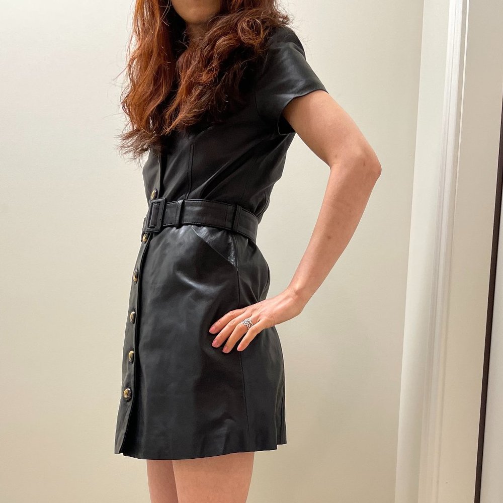 Norah belted leather mini dress from MUUBAA - Picture 2 of 15